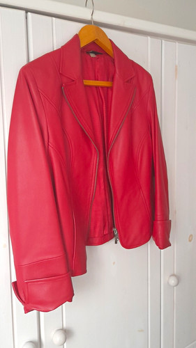 Madeleine damen lederjacke rot - madeleine,