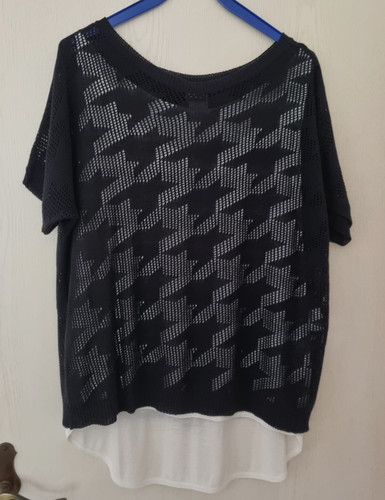 Damenshirt schwarz weißes - schwarz,,