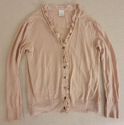 Rosa strickjacke aus leinen - aus,